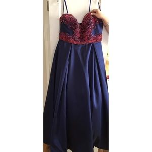 Navy blue prom dress